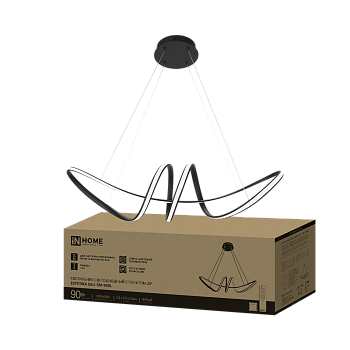Светильник светодиодный ESTETIKA DALI-SM-90BL 90Вт 230В 3000-6500K 760х210x210мм 1.2м трос ДУ черный IN HOME в Хабаровске