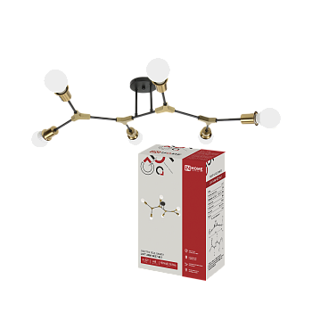 Люстра под лампу LOFT ARM-6E27-BLT 6хЕ27 черный, латунь IN HOME в Хабаровске