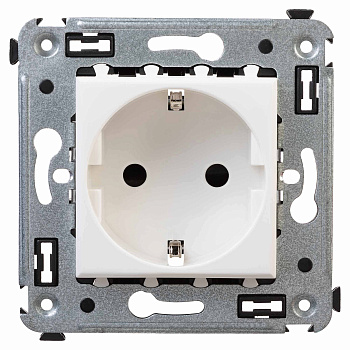 Розетка в стену, 2P+E, с з/ш, Avanti "Белое облако" DKC в Хабаровске