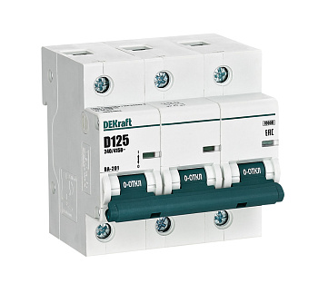 Автоматический выключатель DEKraft ВА-201 3Р 125А 10кА х-ка D в Хабаровске