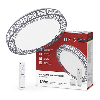 Светильник светодиодный COMFORT LOFT-G 125Вт 230В 3000-6500K 10000Лм 500x105мм с пультом ДУ IN HOME в Хабаровске