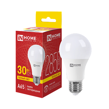 Лампа светодиодная LED-A65-VC 30Вт 230В Е27 3000К 2850Лм IN HOME в Хабаровске