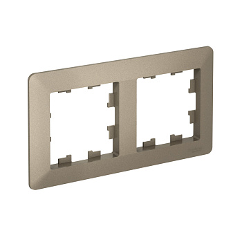 Рамка двойная AtlasDesign AIR SE шампань/дымчатая черная в Хабаровске