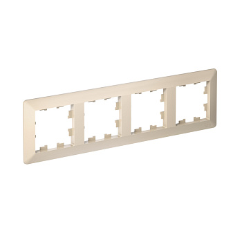 Рамка четырехместная AtlasDesign AIR SE бежевая/дымчатая белая в Хабаровске