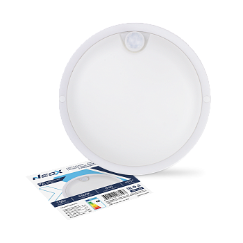 Светильник светодиодный герметичный СПП ИД-1565-КРУГ 15Вт 6500К 1350Лм с инфракрасн датчиком IP65 140мм NEOX в Хабаровске