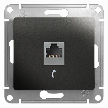 Розетка телефонная Glossa SE антрацит в Хабаровске