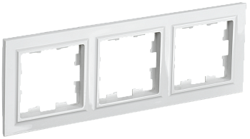 Рамка тройная BRITE IEK белая в Хабаровске