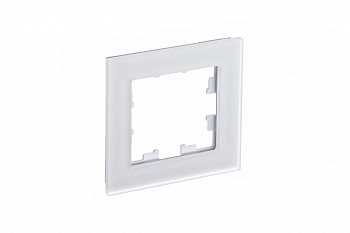 Рамка одинарная AtlasDesign Nature SE матовое стекло белая в Хабаровске