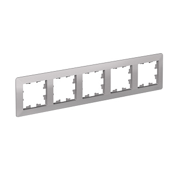 Рамка пятиместная AtlasDesign AIR SE алюминий/дымчатая черная в Хабаровске