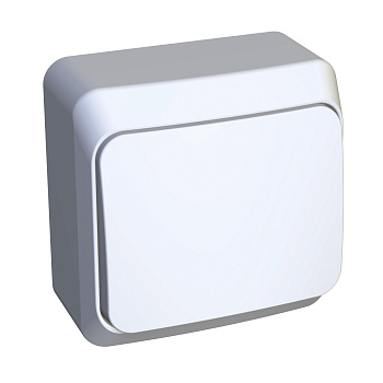 Переключатель одноклавишный ЭТЮД SE накладной белый в Хабаровске