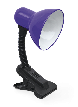 Светильник настольный под лампу на прищепке СНП 21Ф-E27 230В ФИОЛЕТОВЫЙ (с подвесом) IN HOME в Хабаровске
