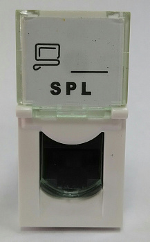 Розетка SPL компьютерная RJ45 22,5х45 cat5e для кабель-канала в Хабаровске