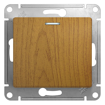 Переключатель одноклавишный Glossa SE с подсветкой дуб в Хабаровске