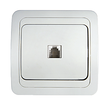 Розетка телефонная CLASSICO белая 2034 IN HOME в Хабаровске