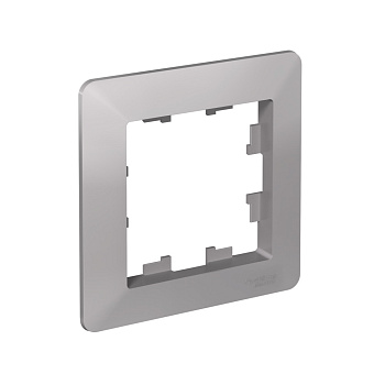 Рамка одинарная AtlasDesign AIR SE алюминий/дымчатая черная в Хабаровске