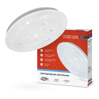 Светильник светодиодный серии DECO СОЗВЕЗДИЕ 48Вт 230В 6500К 4320Лм 380х55мм IN HOME в Хабаровске