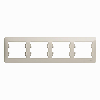 Рамка четырехместная Glossa SE молочная в Хабаровске