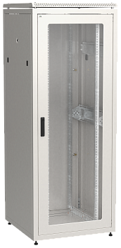ITK LINEA N 42U 800х800мм стеклянная передняя дверь задняя металлическая серый в Хабаровске