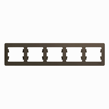Рамка пятиместная Glossa SE шоколад в Хабаровске