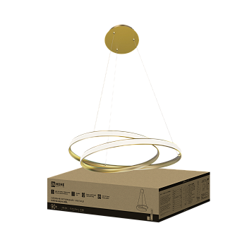 Светильник светодиодный ESTETIKA DALI-HL-90GL 90Вт 230В 3000-6500K 500х500x120мм 1.2м трос ДУ золото IN HOME в Хабаровске