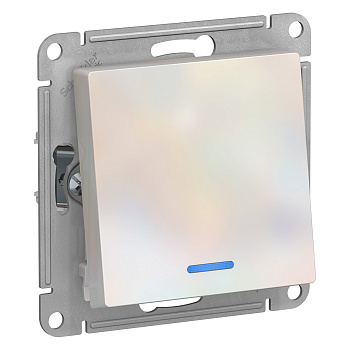 Переключатель 1кл с подсветкой AtlasDesign жемчуг в Хабаровске