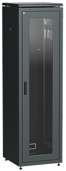 ITK Шкаф сетевой 19" LINEA N 47U 600х800 мм стеклянная передняя дверь черный в Хабаровске