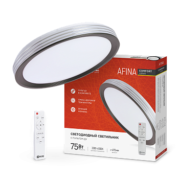 Светильник светодиодный COMFORT AFINA 75Вт 230В 3000-6500K 6000Лм 500x80мм с пультом ДУ IN HOME в Хабаровске