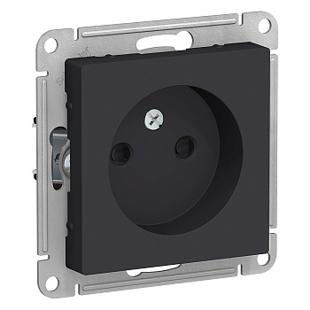 Розетка 1ая со шторками AtlasDesign карбон в Хабаровске