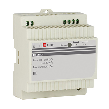 Блок питания 24В DR-60W-24 EKF PROxima в Хабаровске