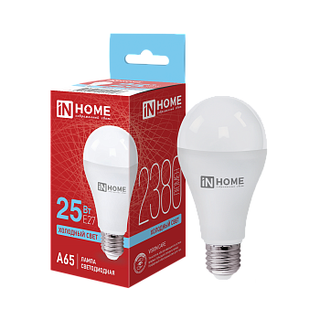 Лампа светодиодная LED-A65-VC 25Вт 230В Е27 6500К 2380Лм IN HOME в Хабаровске