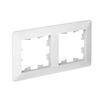 Рамка двойная AtlasDesign AIR SE ЛОТОС/дымчатая белая в Хабаровске