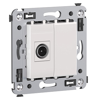 Розетка TV одиночная в стену, Avanti "Белое облако" DKC в Хабаровске