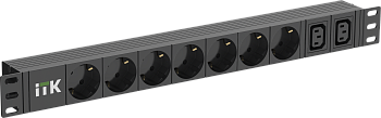 ITK PDU 7 розеток немецкий стандарт + 2 С13 1U кабель 2м C14 в Хабаровске