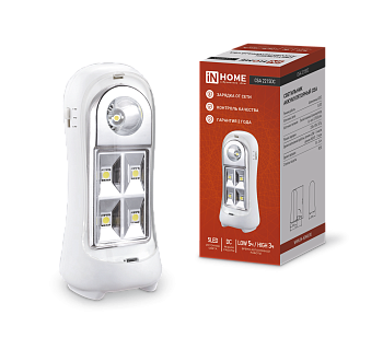 Светильник светодиодный аварийный СБА 2215DC 4+1LED 600mAh lithium battery DC IN HOME в Хабаровске