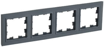 Рамка четырехместная BRITE IEK графит в Хабаровске