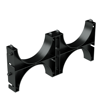 Держатель расстояния (кластер) для двустенных труб, д.125мм, двойной DKC в Хабаровске