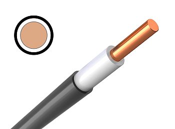 Кабель ВВГ нг(А)-LS 1х4 ок (N) - 0,66кВ (белый) ГОСТ 31996-2012 Кабэкс в Хабаровске