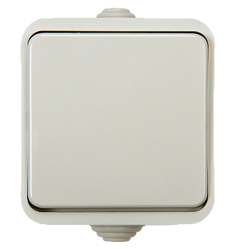 Выключатель одноклавишный AQUA белый полугерметичный 3100 IN HOME в Хабаровске