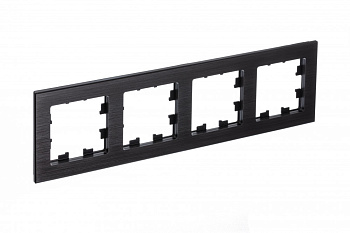 Рамка четырехместная AtlasDesign Nature SE металл оникс в Хабаровске