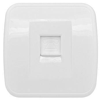 Минск Розетка Phone 1-местная ОП белая EKF Basic в Хабаровске