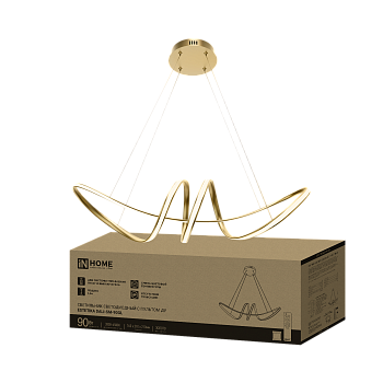 Светильник светодиодный ESTETIKA DALI-SM-90GL 90Вт 230В 3000-6500K 760х210x210мм 1.2м трос ДУ золото IN HOME в Хабаровске
