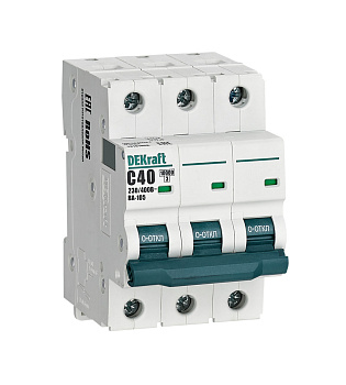 Автоматический выключатель DEKraft ВА-105 3P 40A 10кА х-ка C в Хабаровске