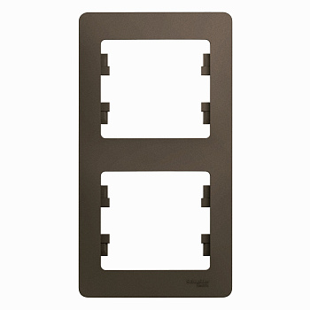 Рамка двойная Glossa SE шоколад вертикальная в Хабаровске
