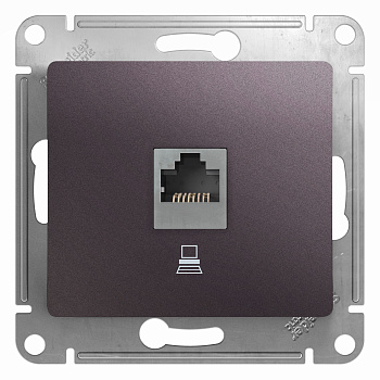 Розетка компьютерная Glossa SE сиреневый туман в Хабаровске