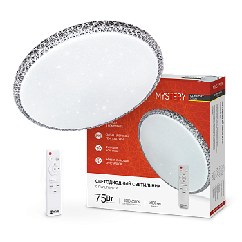 Светильник светодиодный COMFORT MYSTERY 75Вт 230В 3000-6500K 6000Лм 500x80мм с пультом ДУ IN HOME в Хабаровске
