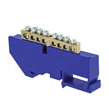 Шина EKF "N"нулевая 6х9мм 8 отверстий с изолятором на DIN-рейку в Хабаровске