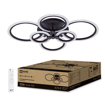 Светильник светодиодный ELEGANT BLISS-B 120Вт 230В 3000-6500K 8400Лм 780х550х130мм c пультом ДУ черный IN HOME в Хабаровске