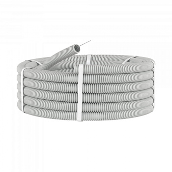 Труба гофрированная ПВХ d=20 мм (100 м) с зондом серая DKC в Хабаровске