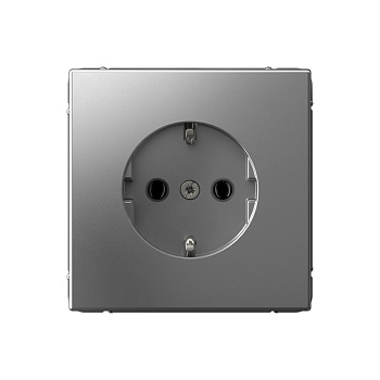 ARTGALLERY РОЗЕТКА с заземлением, 16А, механизм, СТАЛЬ в Хабаровске