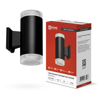 Светильник уличный настенный двусторонний НБУ LITE-2xGX53-BL алюминиевый черный IP54 IN HOME в Хабаровске